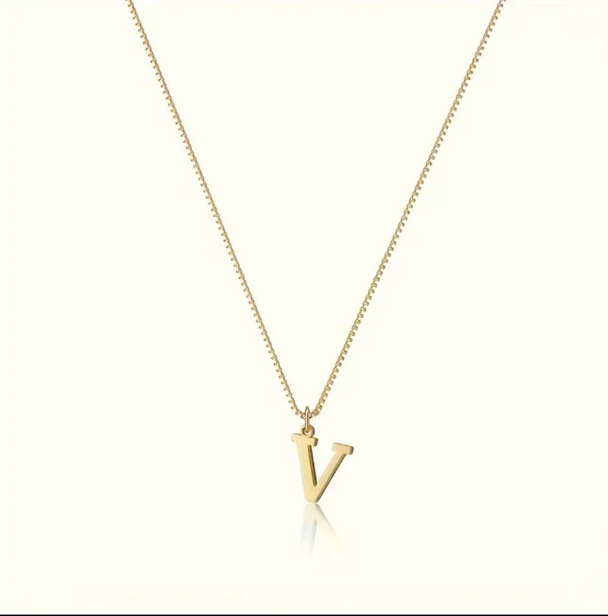 Personalized Initial Pendant Necklace – Elegant Gold Letter Charm