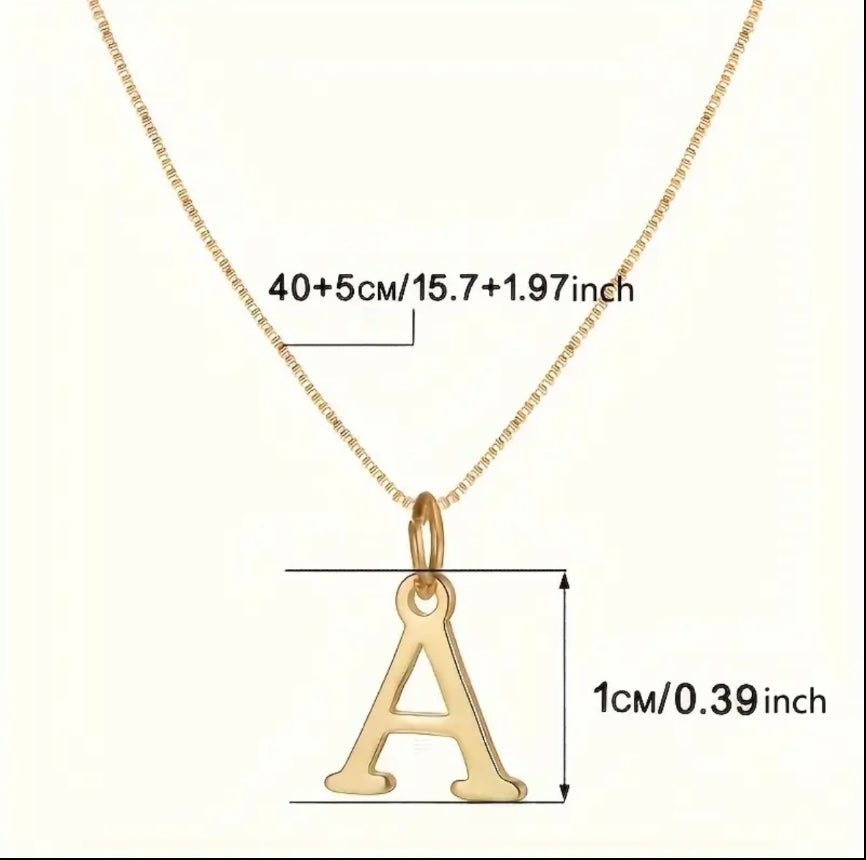 Personalized Initial Pendant Necklace – Elegant Gold Letter Charm